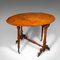 Victorian English Sutherland Table in Burr Walnut, Image 1