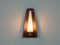 Lampada da parete vintage in teak, ottone e vetro opalino, Danimarca, Immagine 2