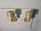 Vintage Scandinavian Wall Lights in Stepped Brass, 1970s, Set of 2 16