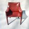 Leather Model Cab Armchairs by Mario Bellini for Cassina, 1970s, Set of 2, Image 5
