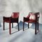 Leather Model Cab Armchairs by Mario Bellini for Cassina, 1970s, Set of 2, Image 4
