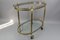 Oval 2-Tier Bar Cart in the style of Maison Baguès, 1950s, Image 5