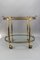 Oval 2-Tier Bar Cart in the style of Maison Baguès, 1950s, Image 23