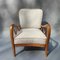 Armchair in White Velvet attributed to Paolo Buffa, 1950s 5