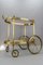 Mid-Century Modern 2-Tier Brass and Glass Bar Cart in the style of Maison Baguès, 1950s, Image 11