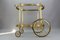 Mid-Century Modern 2-Tier Brass and Glass Bar Cart in the style of Maison Baguès, 1950s 24