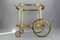 Mid-Century Modern 2-Tier Brass and Glass Bar Cart in the style of Maison Baguès, 1950s, Image 24