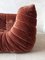 Vintage Togo Sofa Set aus cognanbraunem Samt von Michel Ducaroy für Ligne Roset, 1970er, 2er Set 6