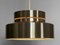 Golden Pendant Light by Carl Thore for Granhaga Metall, Sweden, 1970s, Image 8