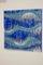 Pittura scultura tessile con effetto onda e rilievo con pieghe monocromatiche blu, Immagine 7