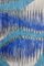 Pittura scultura tessile con effetto onda e rilievo con pieghe monocromatiche blu, Immagine 2