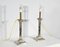 Electrified Torches in Silver Metal, Set of 2 3