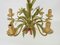 5-Light Chandelier in Painted Metal with Flowers and Foliage, 1980s 6