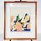 Horst Antes, Portrait of a Head in Color, 1970s, Lithograph, Framed 1