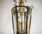 Vintage Bronze, Metal & Glass Pendant Lantern, France, 1970s, Image 2