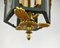 Vintage Bronze, Metal & Glass Pendant Lantern, France, 1970s 4