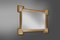 Large Belgian Geometric Lined Golden Mirror, 1950s, Image 4