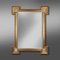 Large Belgian Geometric Lined Golden Mirror, 1950s, Image 1