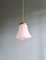 Lampada a sospensione vintage a forma di campana bianca opalina, Immagine 7
