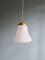 Lámpara colgante vintage en forma de campana de vidrio opalino blanco, Imagen 13