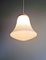 Lámpara colgante vintage en forma de campana de vidrio opalino blanco, Imagen 9