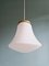Lampada a sospensione vintage a forma di campana bianca opalina, Immagine 8
