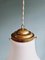 Lámpara colgante vintage en forma de campana de vidrio opalino blanco, Imagen 4