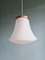 Lampe à Suspension Vintage en Forme de Cloche en Opaline Blanche 1