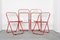 Plia Orange Chairs by Giancarlo Piretti for Castelli / Anonima Castelli, 1970s, Set of 4 3