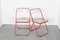 Plia Orange Chairs by Giancarlo Piretti for Castelli / Anonima Castelli, 1970s, Set of 4, Image 2