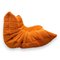 Vintage Togo 1-Seater Sofa from Ligne Roset with Footstool in Orange Fabric, Set of 2, Image 7