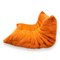 Vintage Togo 1-Seater Sofa from Ligne Roset with Footstool in Orange Fabric, Set of 2 5