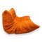 Canapé 1 Place Togo Vintage de Ligne Roset avec Repose-Pieds en Tissu Orange, Set de 2 6