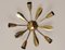 Mid-Century Brass Sputnik Ceiling Light, 1950s, Image 2