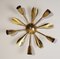 Mid-Century Brass Sputnik Ceiling Light, 1950s 1