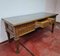 Walnut Desk with Glass Top, 1950s 2