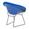 Blauweißer 421 Diamond Chair von Harry Bertoia für Knoll International, 1960er 8