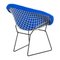 Blue and White 421 Diamond Chair by Harry Bertoia for Knoll International, 1960s 8