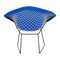 Blauweißer 421 Diamond Chair von Harry Bertoia für Knoll International, 1960er 7