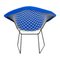 Chaise 421 Diamond Bleue et Blanche par Harry Bertoia pour Knoll International, 1960s 7