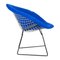 Blauweißer 421 Diamond Chair von Harry Bertoia für Knoll International, 1960er 3
