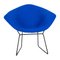 Chaise 421 Diamond Bleue et Blanche par Harry Bertoia pour Knoll International, 1960s 5