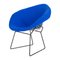 Chaise 421 Diamond Bleue et Blanche par Harry Bertoia pour Knoll International, 1960s 1