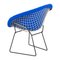 Blauweißer 421 Diamond Chair von Harry Bertoia für Knoll International, 1960er 6