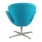 Turquois Model 3320 Swan Chair by Arne Jacobsen for Fritz Hansen, 1970s, Image 4