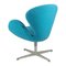 Turquois Model 3320 Swan Chair by Arne Jacobsen for Fritz Hansen, 1970s 3