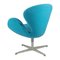 Turquois Model 3320 Swan Chair by Arne Jacobsen for Fritz Hansen, 1970s, Image 3