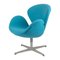 Silla Swan Turquois modelo 3320 de Arne Jacobsen para Fritz Hansen, años 70, Imagen 1