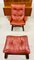 Dänischer Vintage Sessel & Fußhocker aus Cocnag Leder von Komfort, 1970er, 2er Set 9