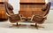 Mid-Century Scandinavian Oak & Leather Swivel Chairs from Gote Møbler, 1970s, Set of 2 8